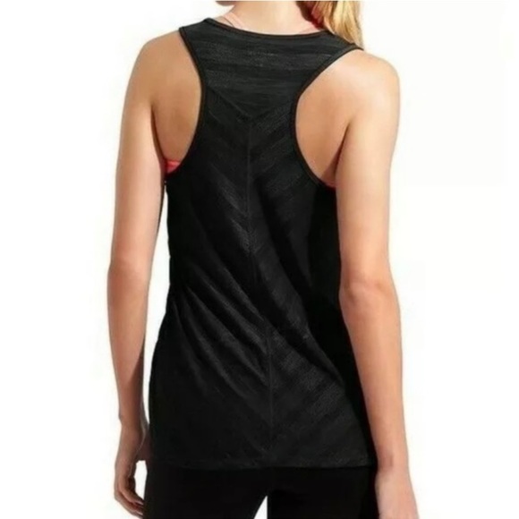 Athleta Kettlebella Tank Top Sheer Racerback Workout S Black - Picture 2 of 6